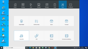 Mini Tool Shadow Maker の Clone disdを選択する画面