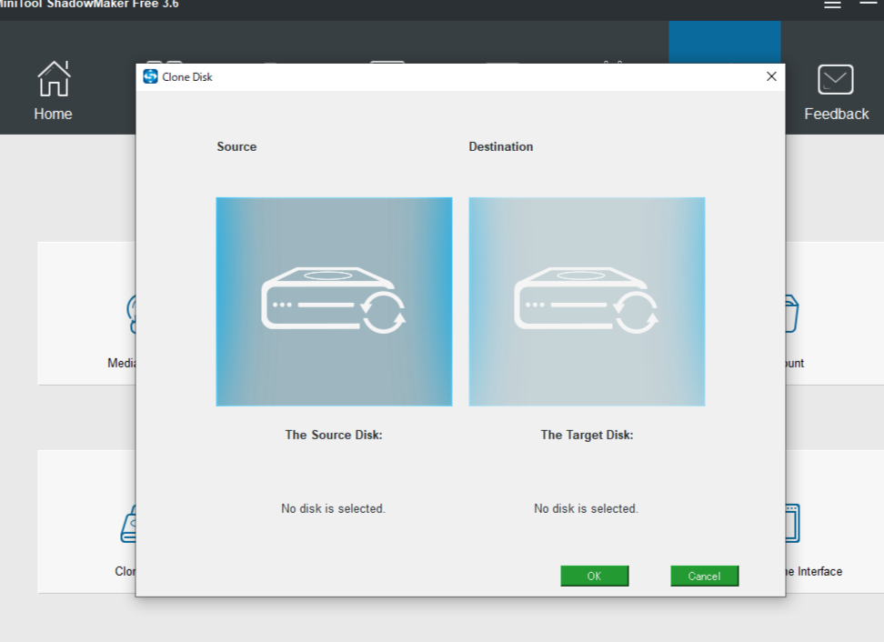 ディスク選択画面